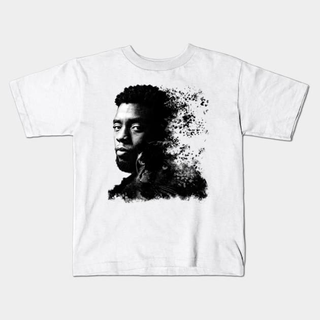 Chadwick Boseman Kids T-Shirt by AndreyG